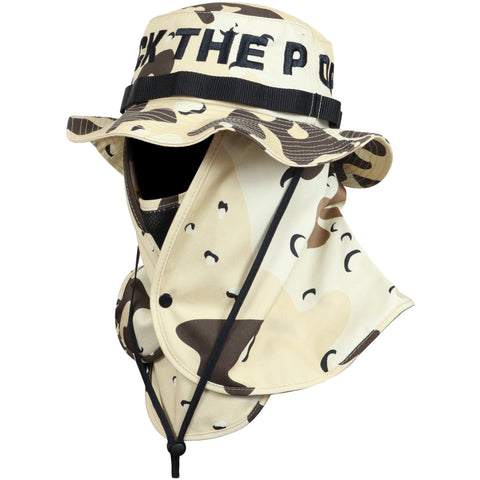 SPELL OUT FACE MASK BOONIE HAT(DESERT CAMO)