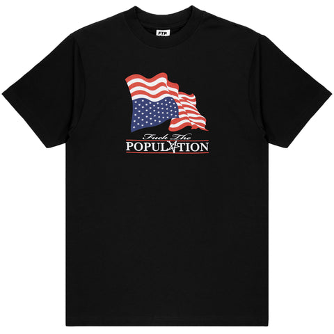 DISTRESS FLAG TEE(BLACK)