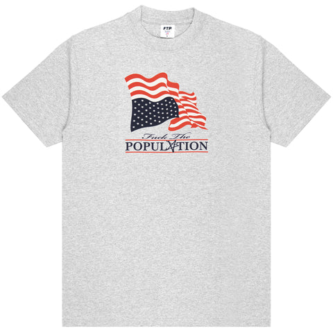 DISTRESS FLAG TEE(HEATHER GRAY)