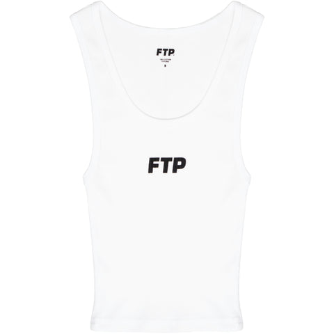 LOGO WOMEN'S CROP TANK TOP(WHITE)