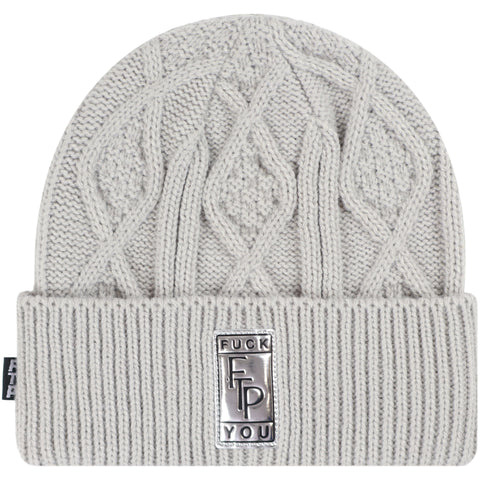 BIG BODY CABLE KNIT BEANIE(GRAY)