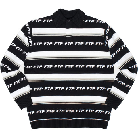 KNIT POLO SWEATER(BLACK)