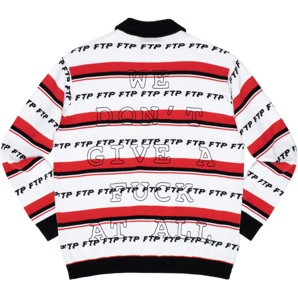 KNIT POLO SWEATER(RED)