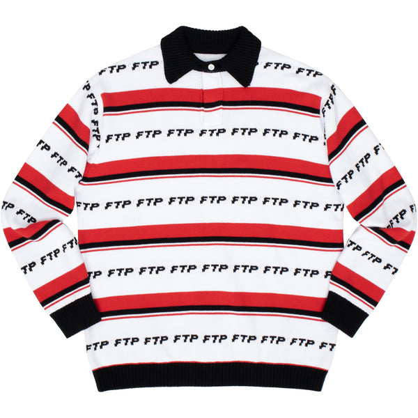 KNIT POLO SWEATER(RED)