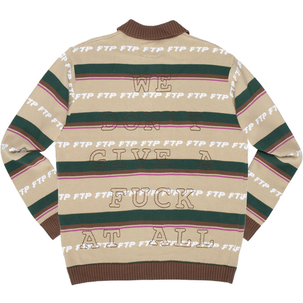 KNIT POLO SWEATER(TAN)