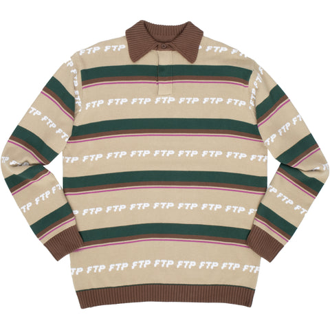 KNIT POLO SWEATER(TAN)