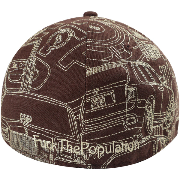BIG BODY FITTED HAT(BROWN)