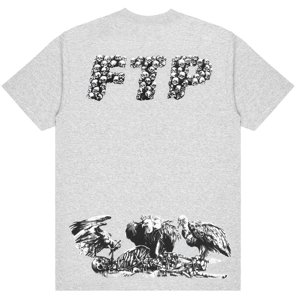 SKULLS LOGO TEE(HEATHER GRAY)