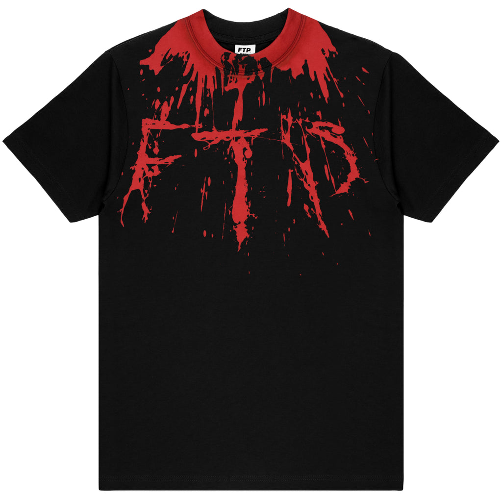 SLIT THROAT TEE(BLACK)