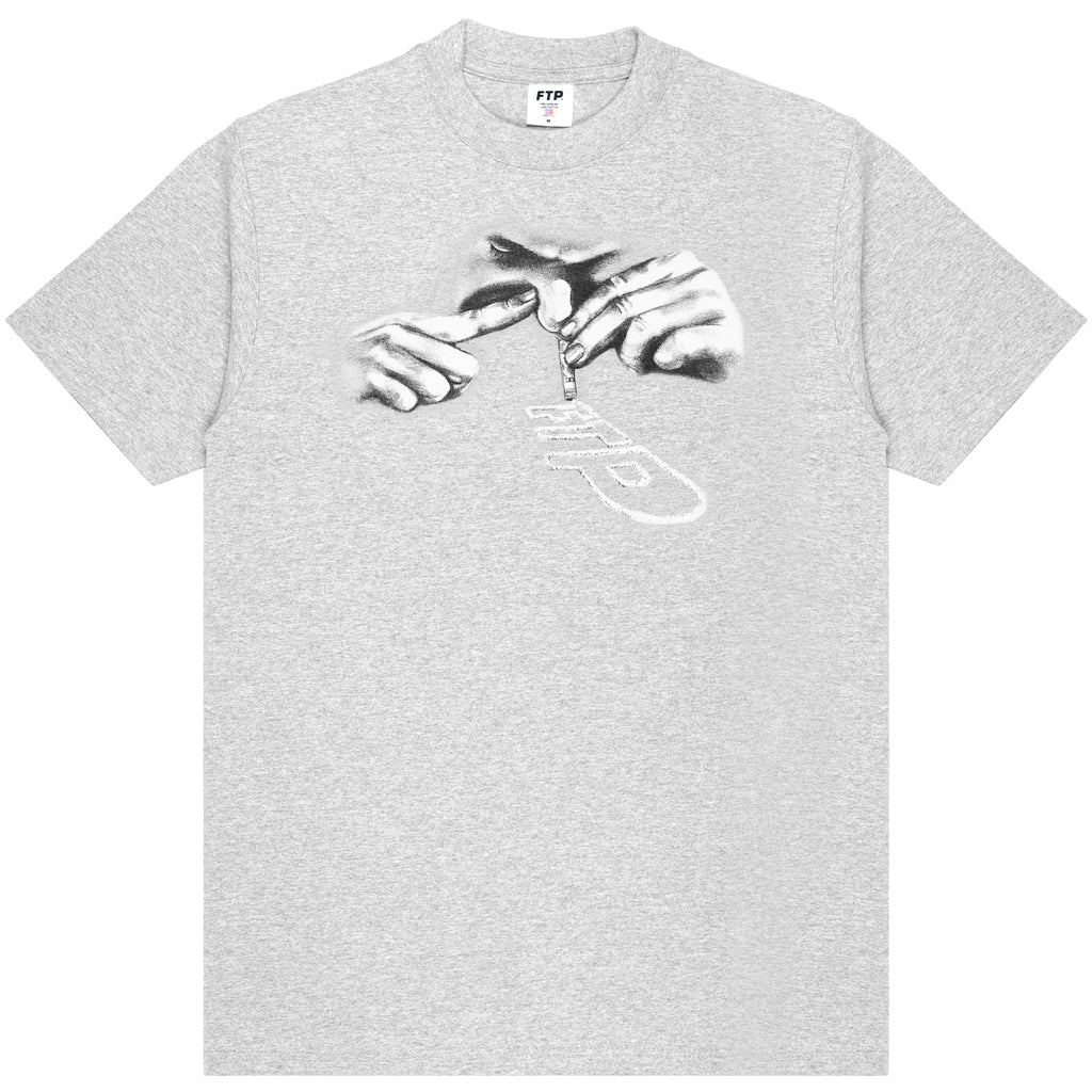 LINES TEE(HEATHER GRAY)