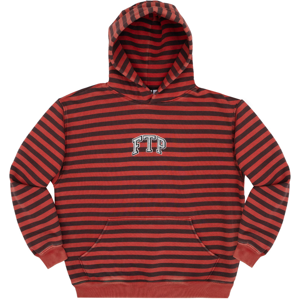 STRIPED ARCH LOGO PULLOVER(RED)