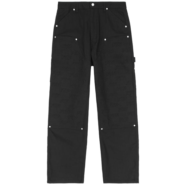 EMBOSSED LOGO WORK PANT(BLACK)