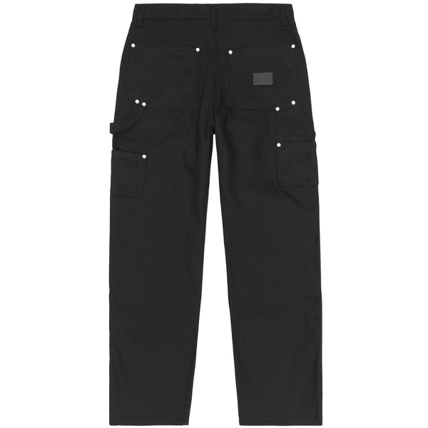 EMBOSSED LOGO WORK PANT(BLACK)