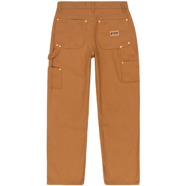 EMBOSSED LOGO WORK PANT(BROWN)