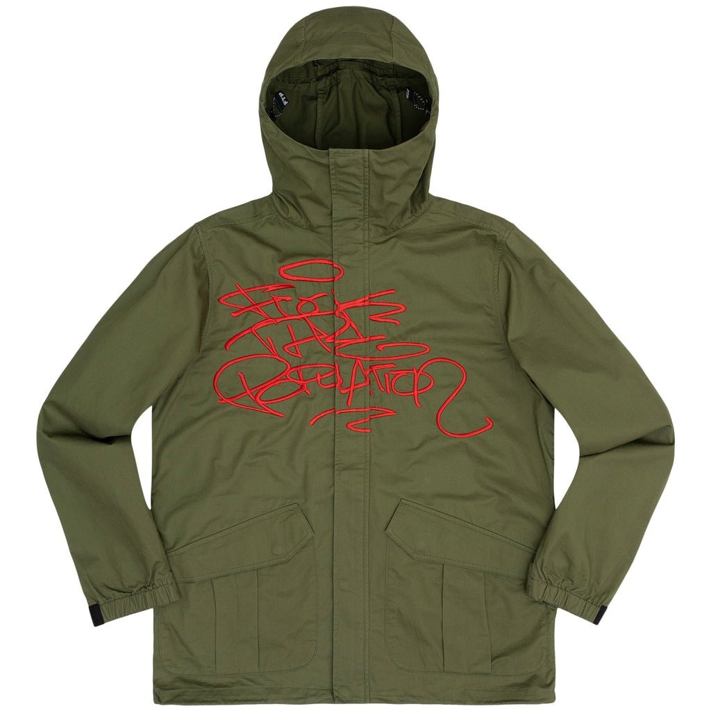 GRAFFITI FIELD JACKET(OLIVE) – FUCKTHEPOPULATION