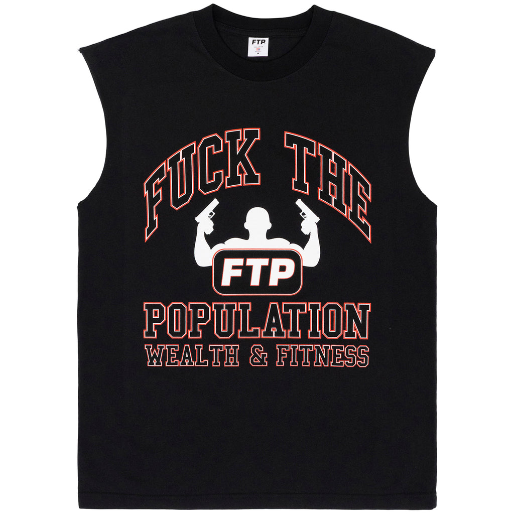 WEALTH & FITNESS MUSCLE TANK(BLACK)